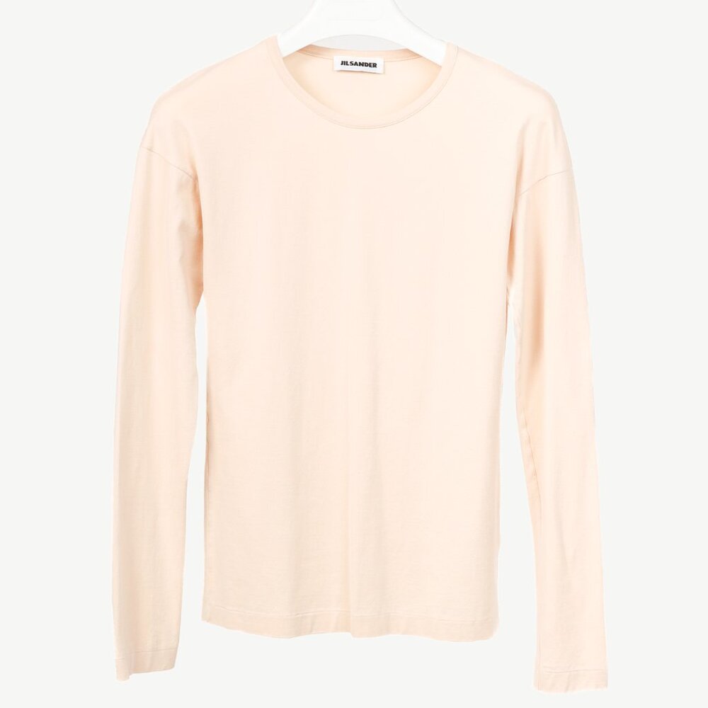 Jil Sander Peach Cotton Long-Sleeve T-Shirt